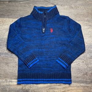 U.S. POLO ASSN. Media Front Zíper Sweater Sz 5